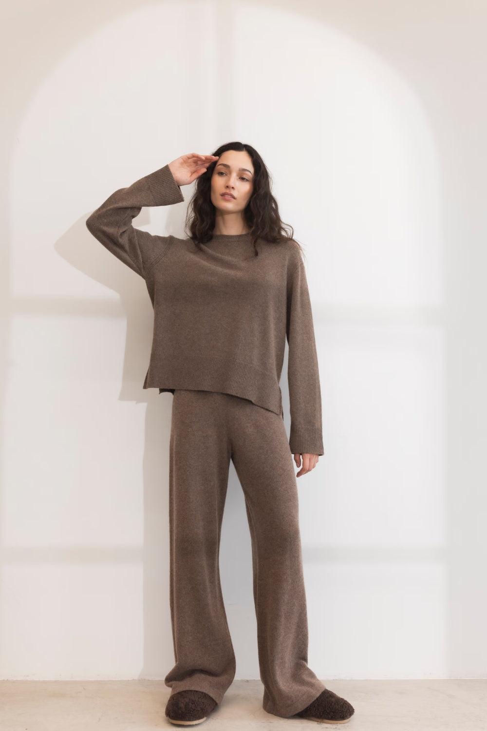 Shirley Knit Dark Taupe Melange