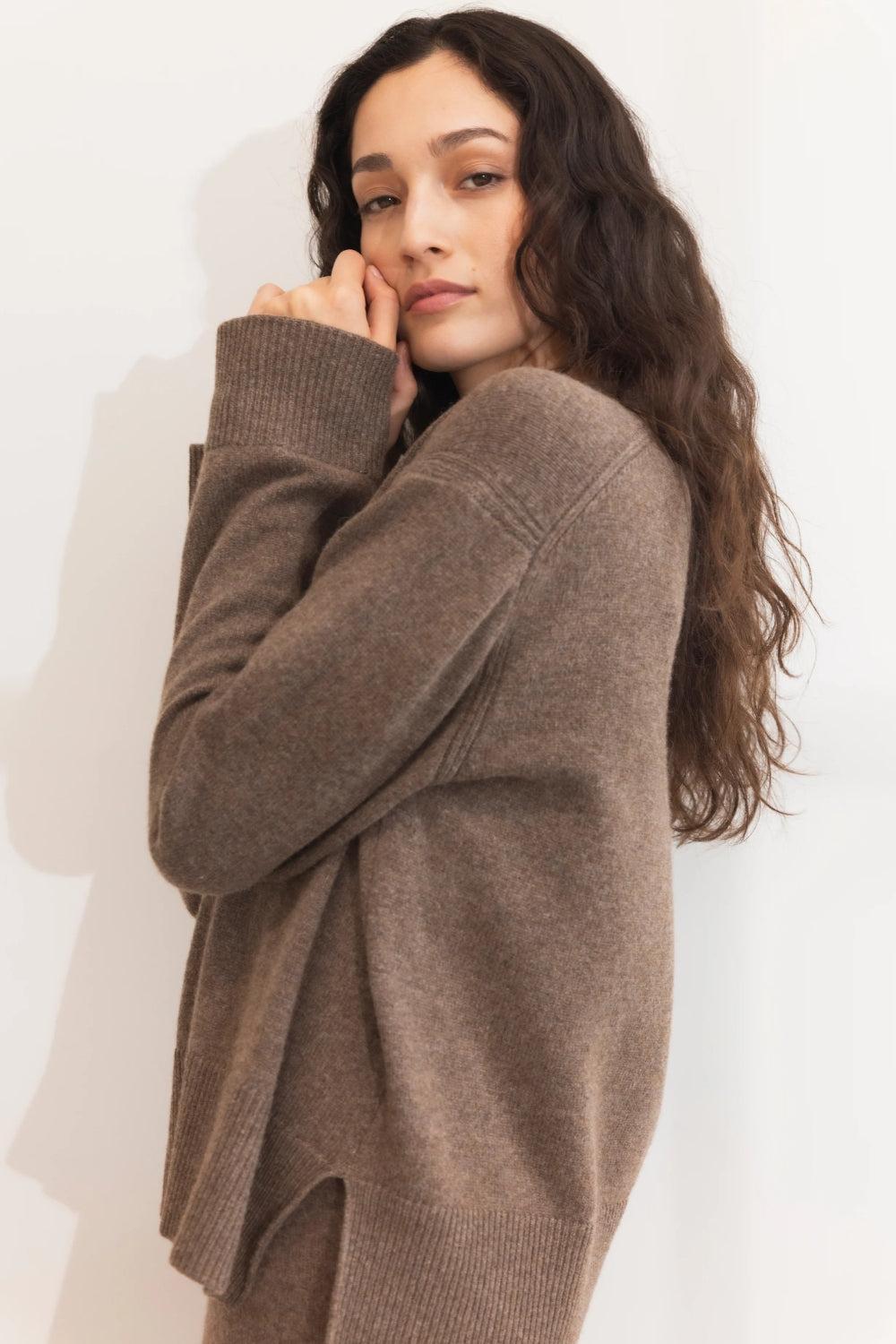 Shirley Knit Dark Taupe Melange