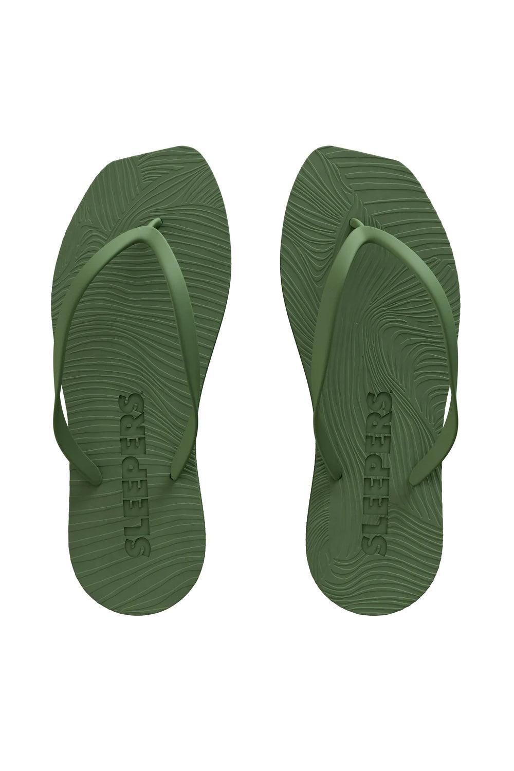Sleepers Tapered Green Flip Flop