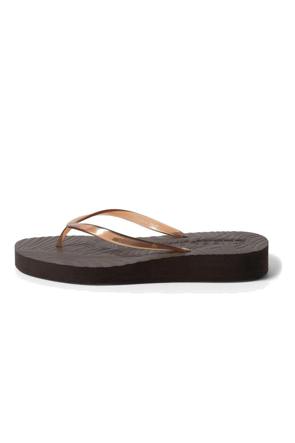 Sleepers Tapered Platform Transparent Brown flip flop