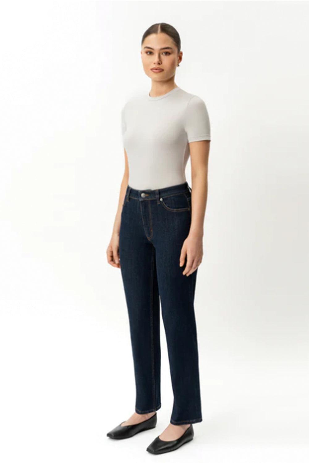 Slim ComfortDenim dk blue jeans 30"