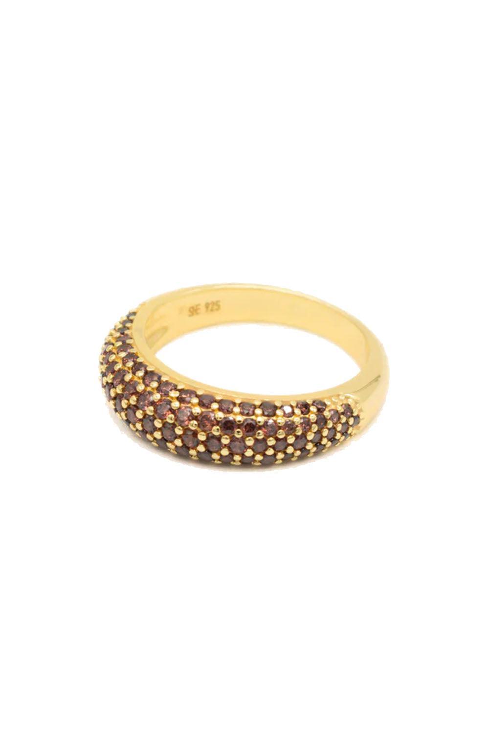 Slim Dome Ring Coffee Gold