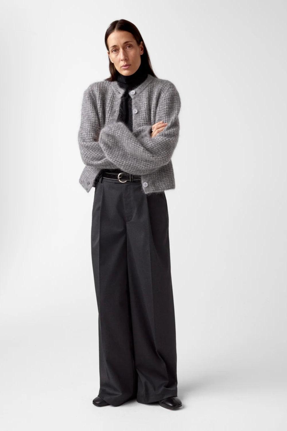 Sofia Mohair Cardigan Grey Mel