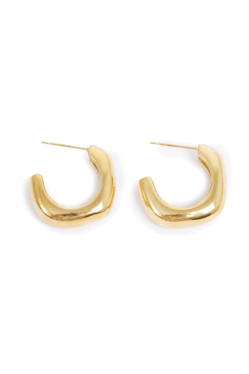 Soft Square Hoops Gold