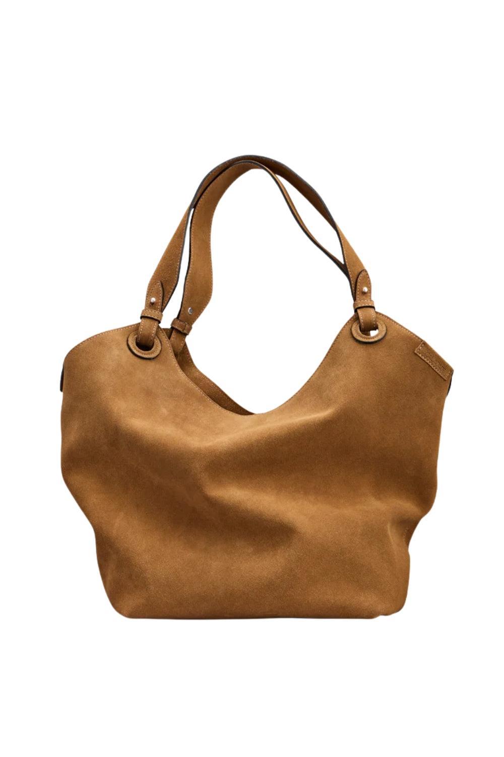 Soho Suede Shoulder Bag Camel suede