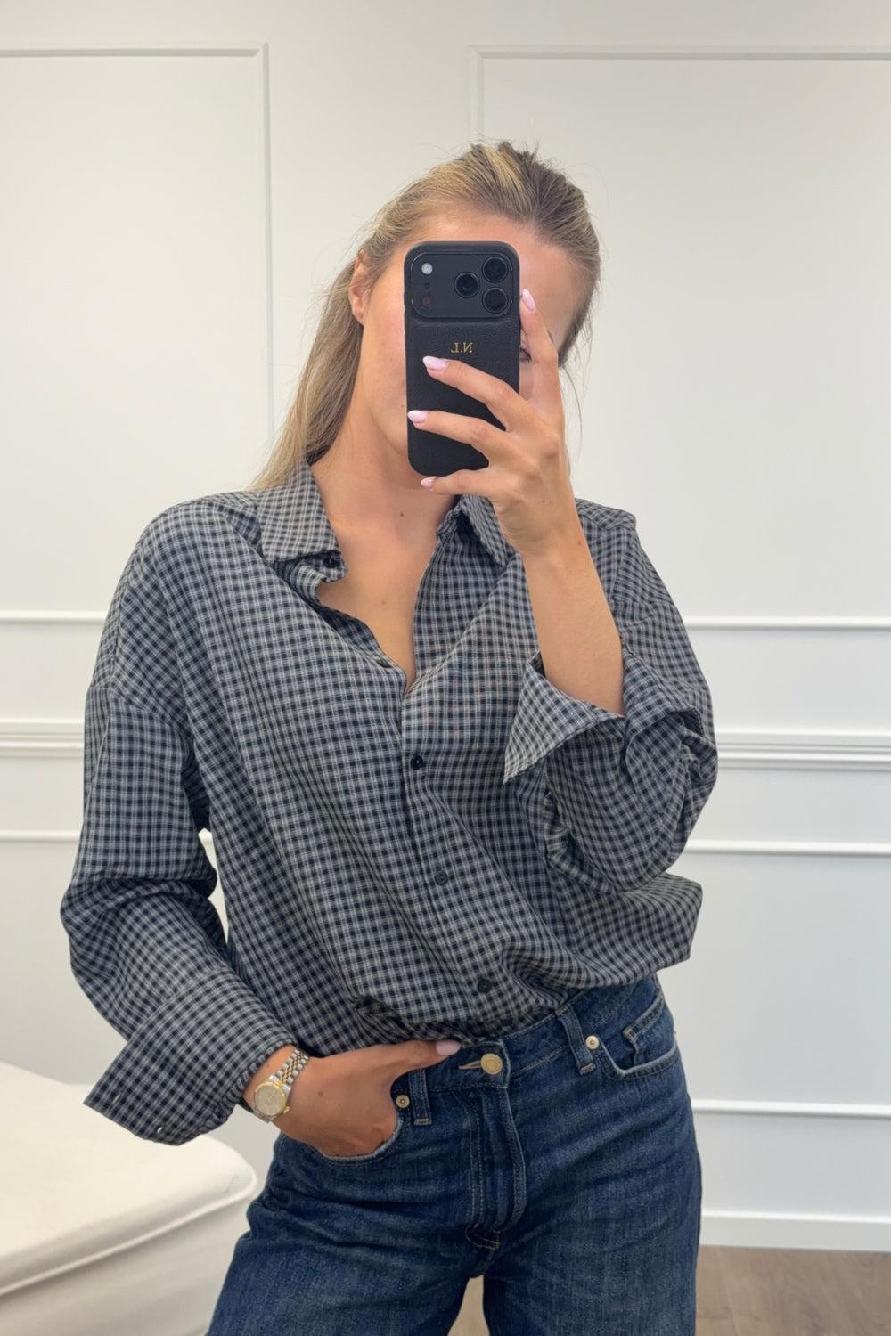 Sonja Check Shirt Black