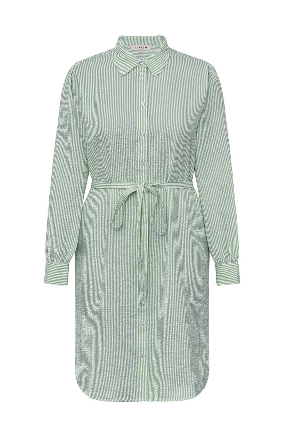 Sonja Shirt Dress White/Green