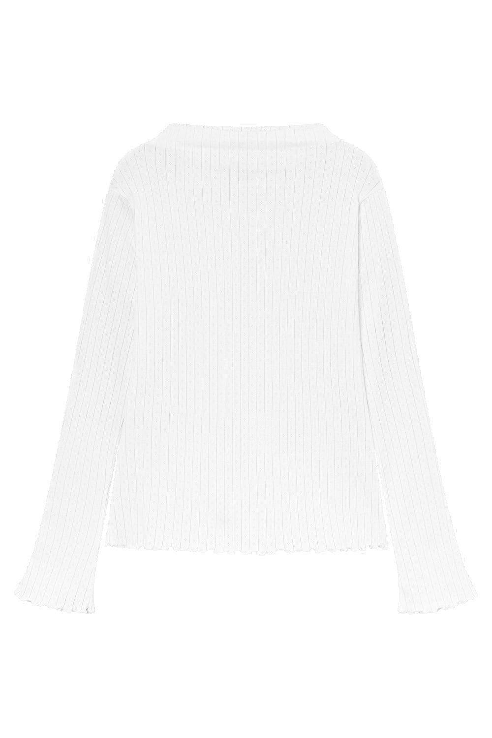 Sophie Funnelneck top Optical white