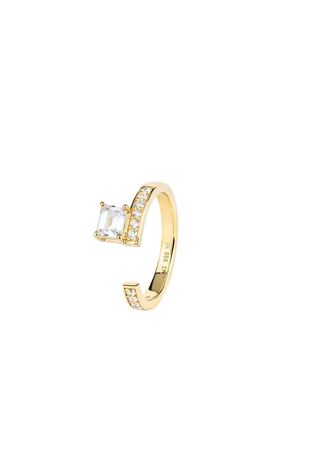 Sopra Aperto Pavè Emerald Ring Gold