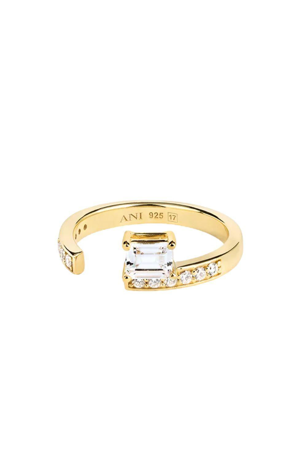 Sopra Aperto Pavè Emerald Ring Gold