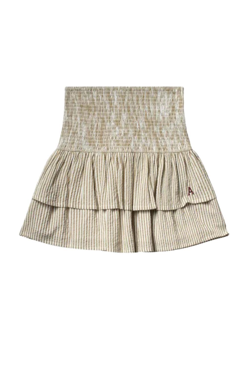 Sorrento skirt Seersucker Stripe Beige/white