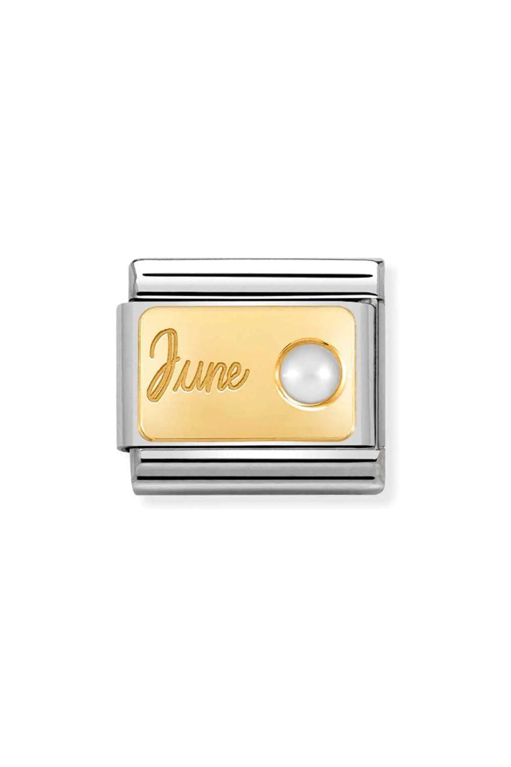 Stones 18k Gold June birthstone White Pearl