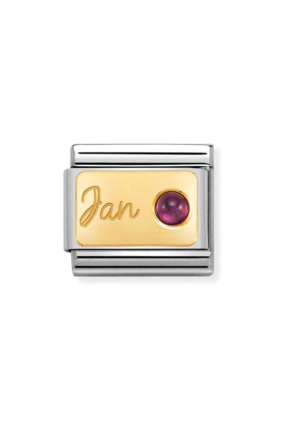 Stones 18k Gold Month Birthstone Garnet
