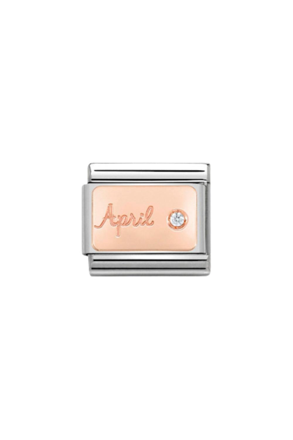 Stones 9K Rose Gold April birthstone Diamond