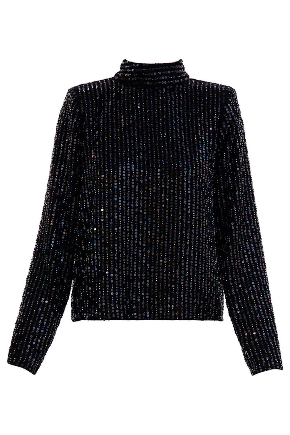 Studio Sequin Top Black