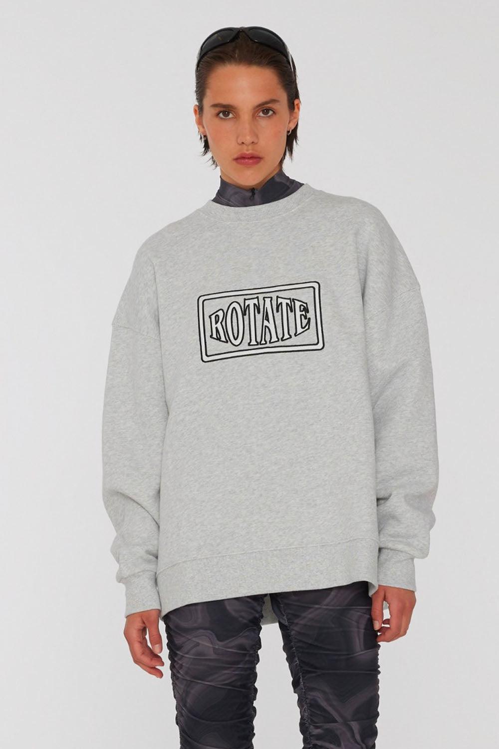 Sweat Crewneck With Logo Grey Melange