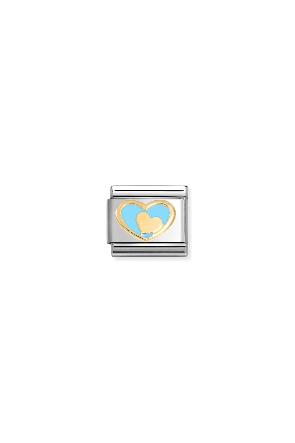 Symbols 18K Gold Heart in Heart Blue