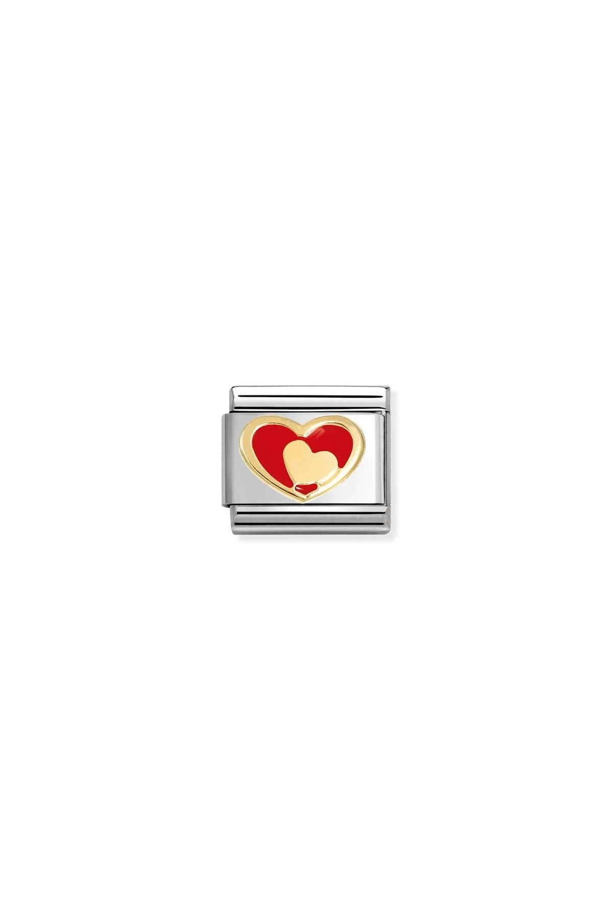 Symbols 18K Gold Heart in Heart Red