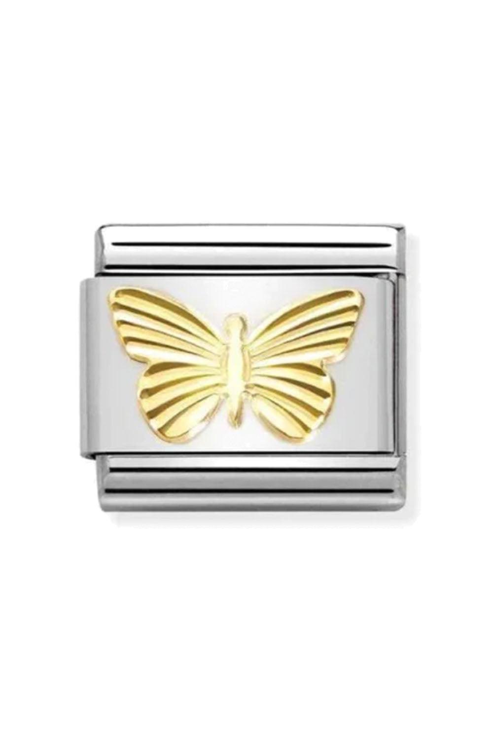 Symbols 18k Gold Etched  Butterfly