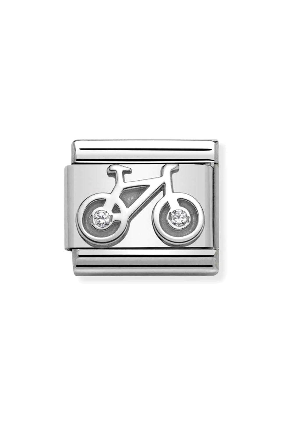 Symbols 925 Sterling Silver & CZ Bicycle
