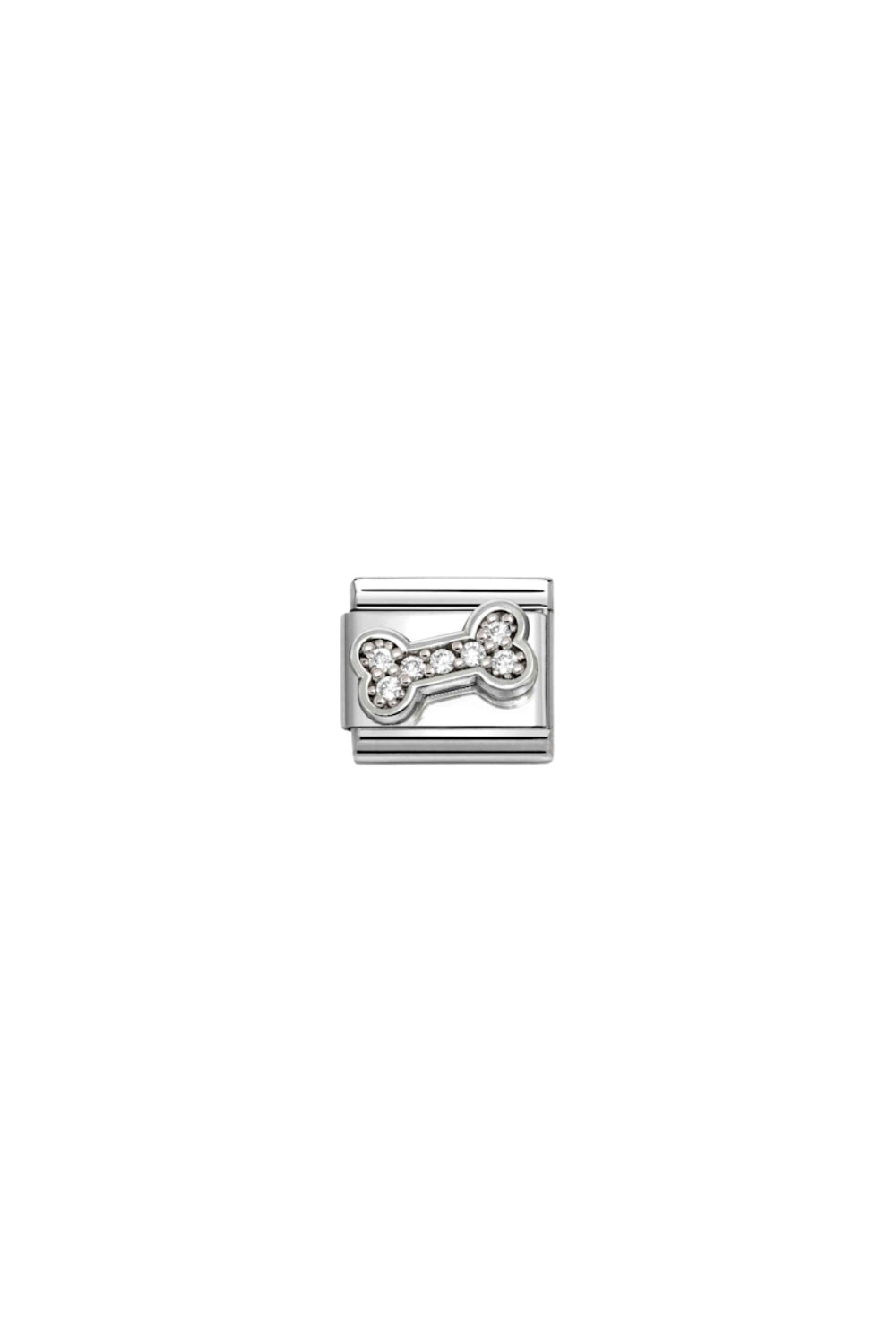 Symbols 925 Sterling Silver & CZ Rich White Bone