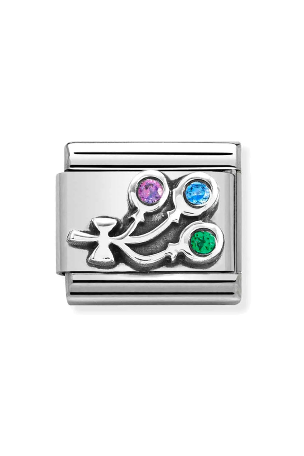 Symbols 925 Sterling Silver and CZ Ballons