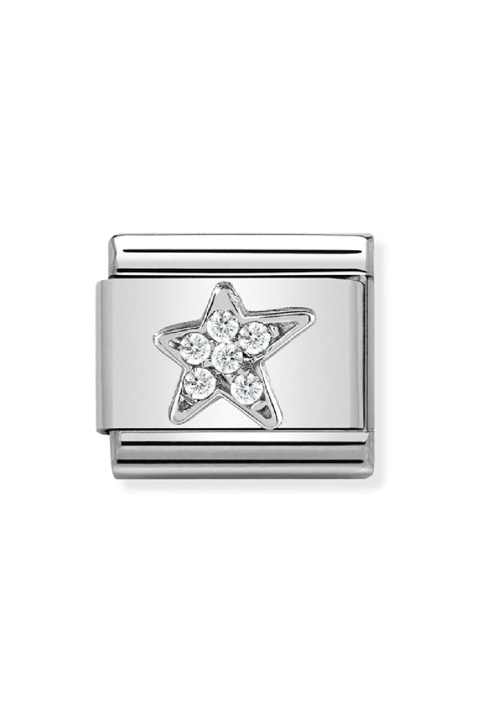 Symbols 925 Sterling Silver with CZ Asymmetric Star