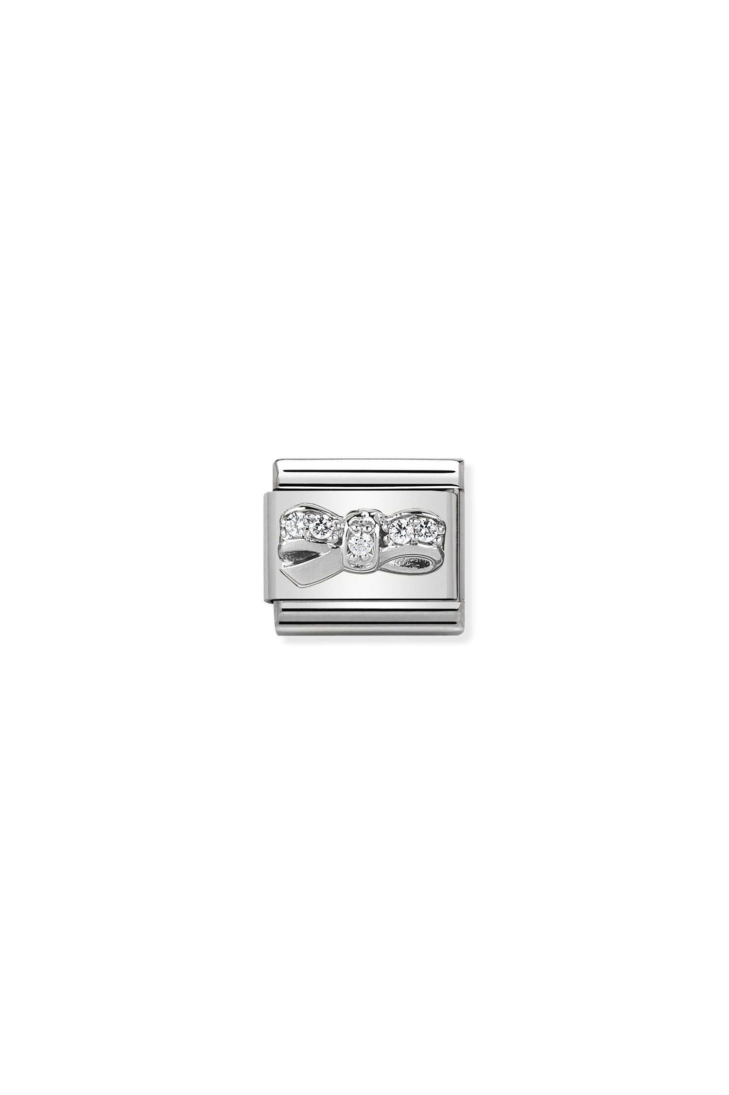 Symbols 925 Sterling Silver with CZ Bow CHERIE