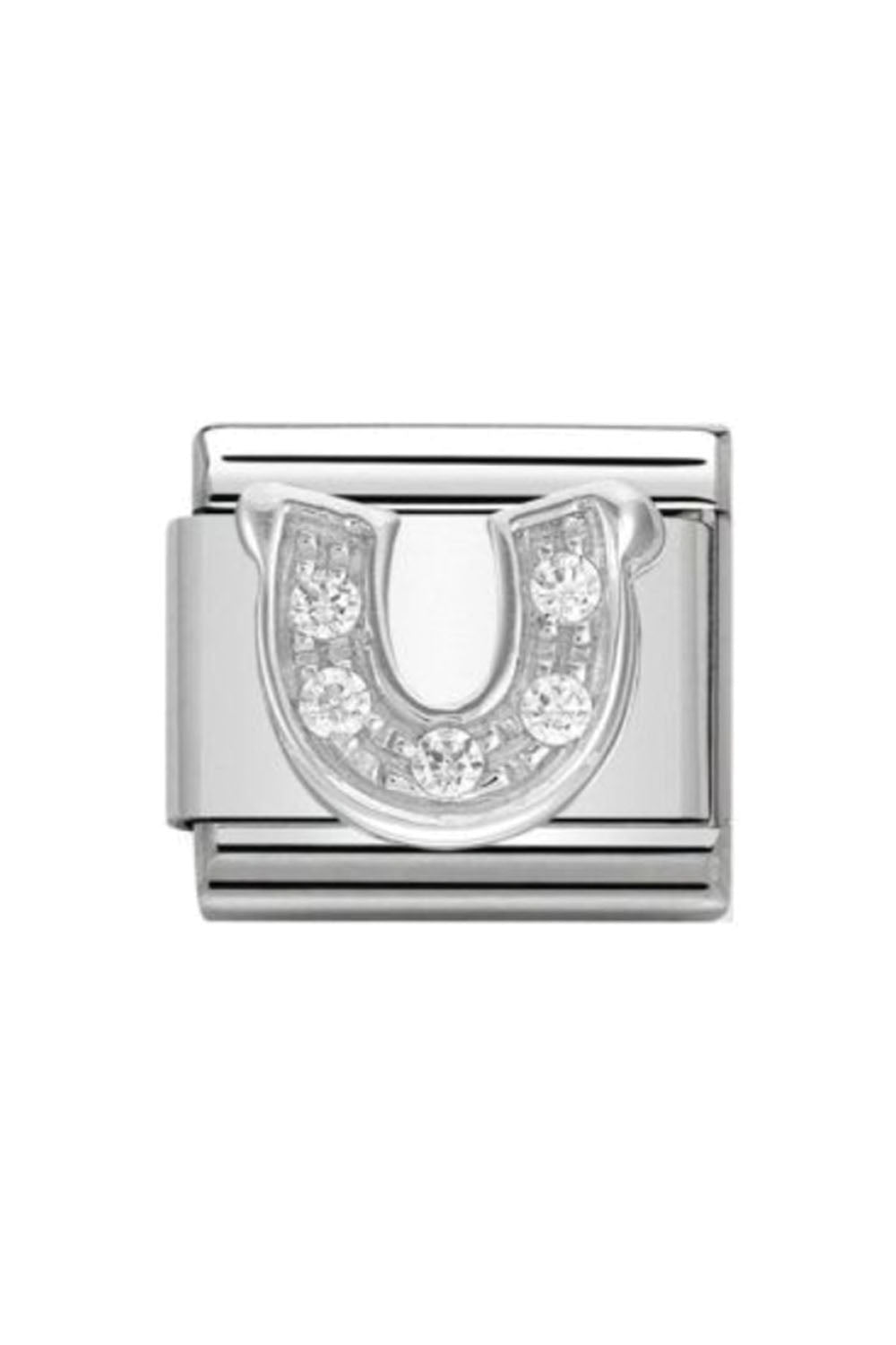 Symbols 925 Sterling Silver with CZ Horseshoe