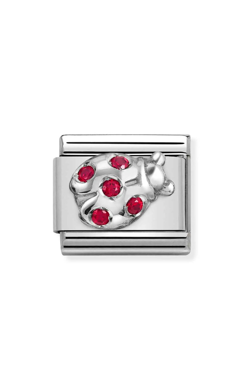 Symbols 925 Sterling Silver with CZ red ladybug