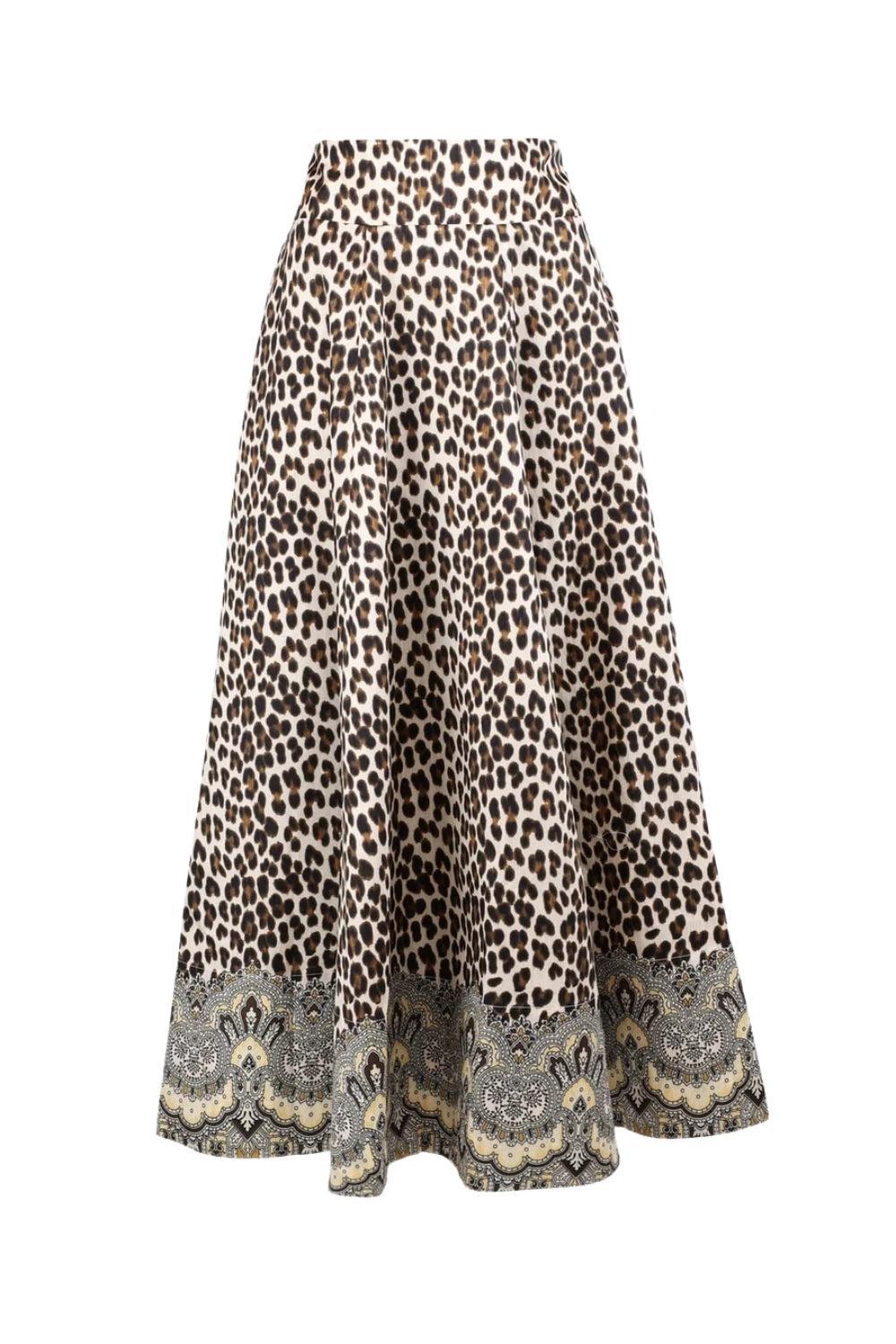 Taffeta Maxi Skirt Wild Paisley
