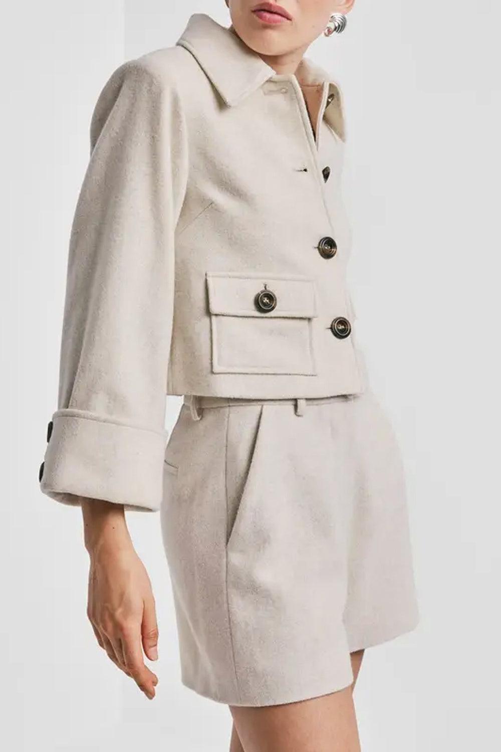 Tailored Structured Jacket Vintage White