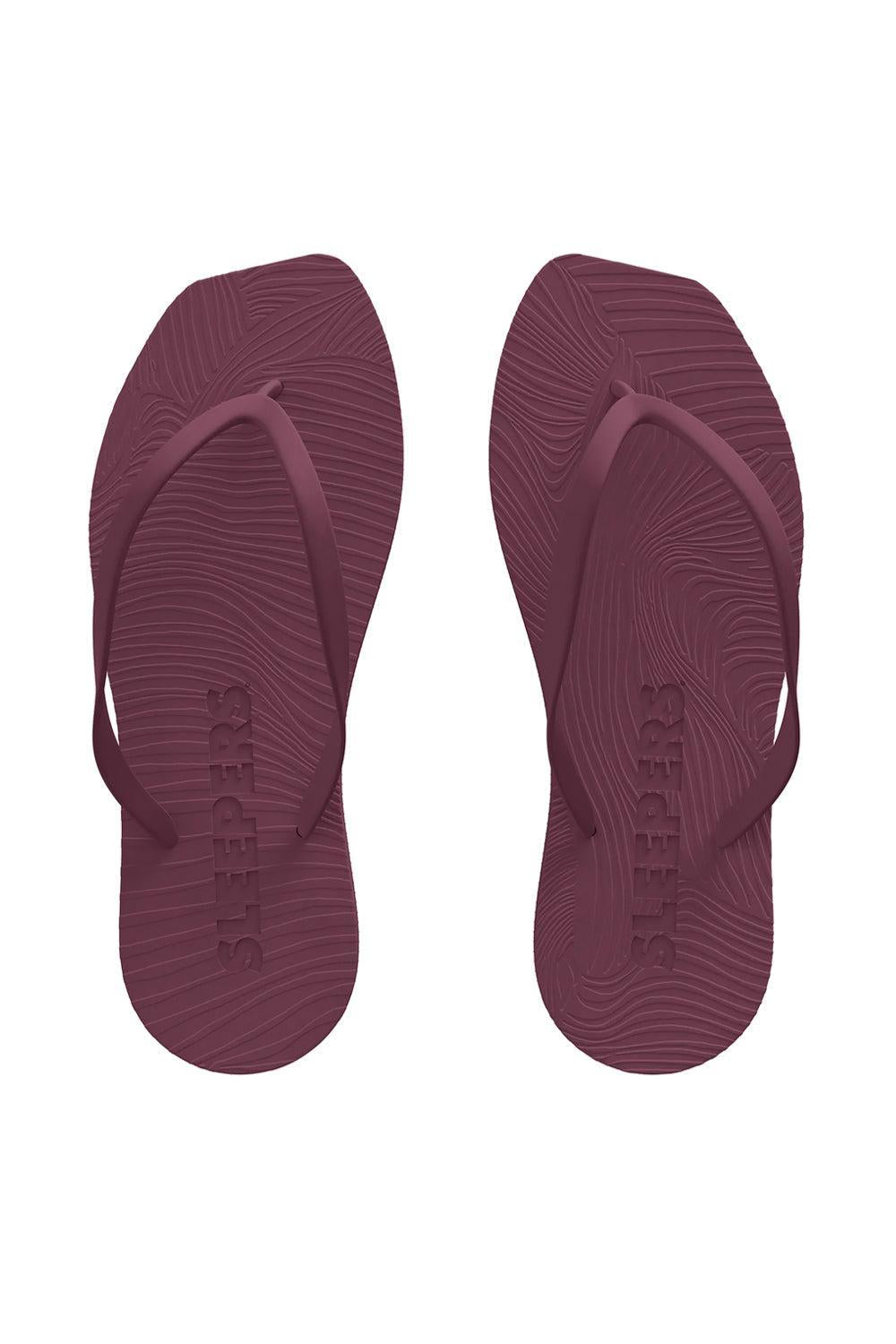 Tapered Flip Flop Burgundy