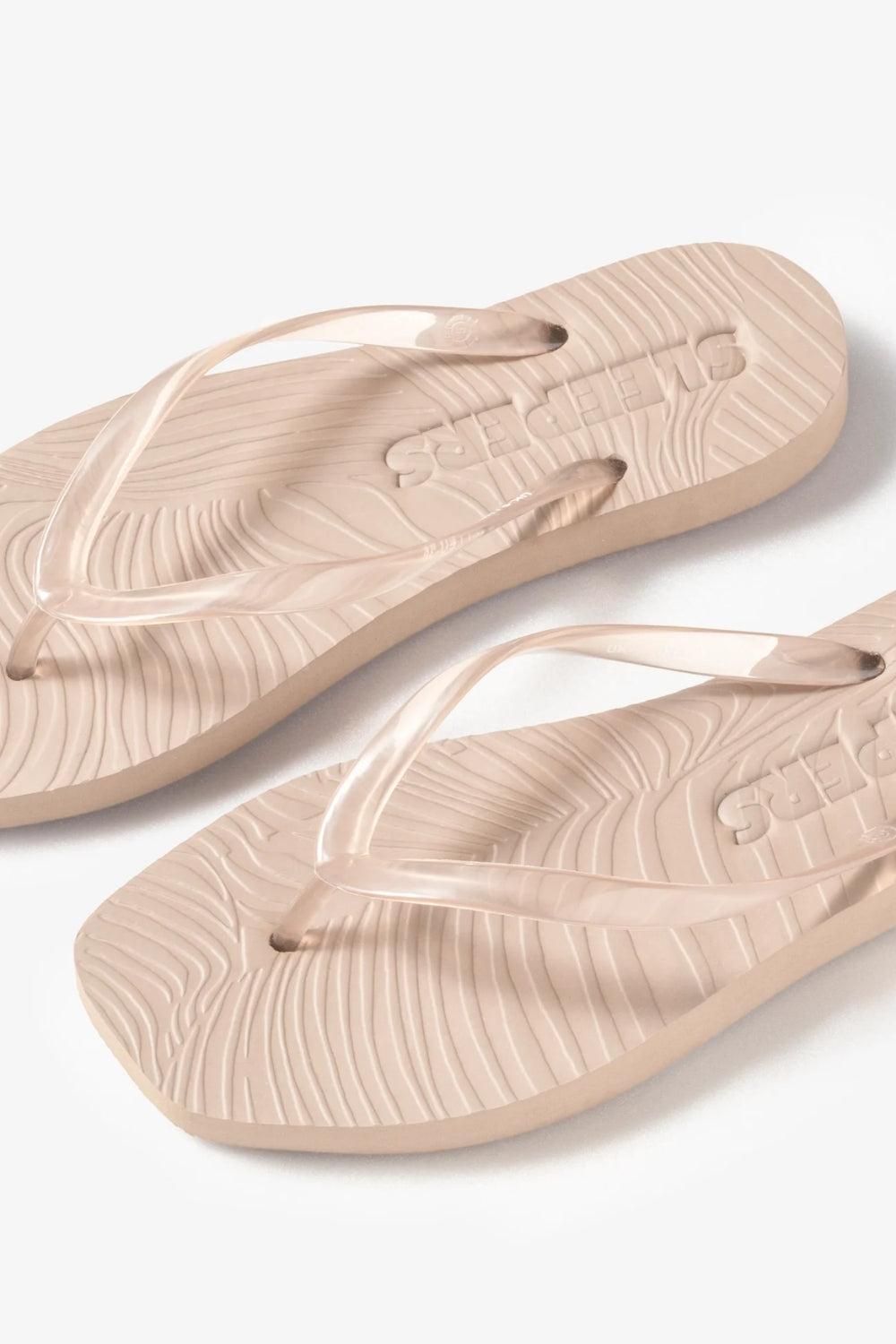Tapered Flip Flop Eggnog Clear Trans