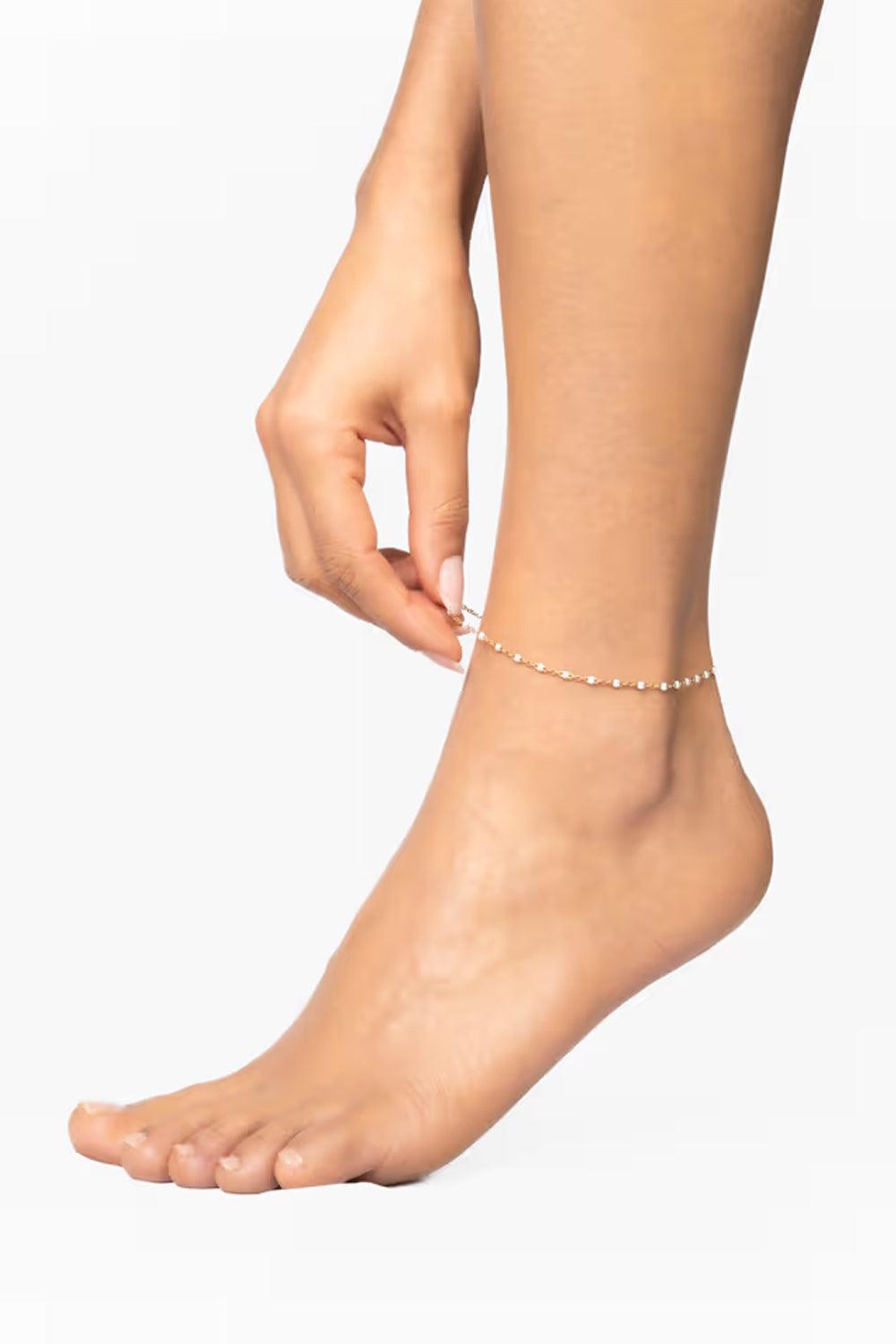 The Blue Bead Anklet