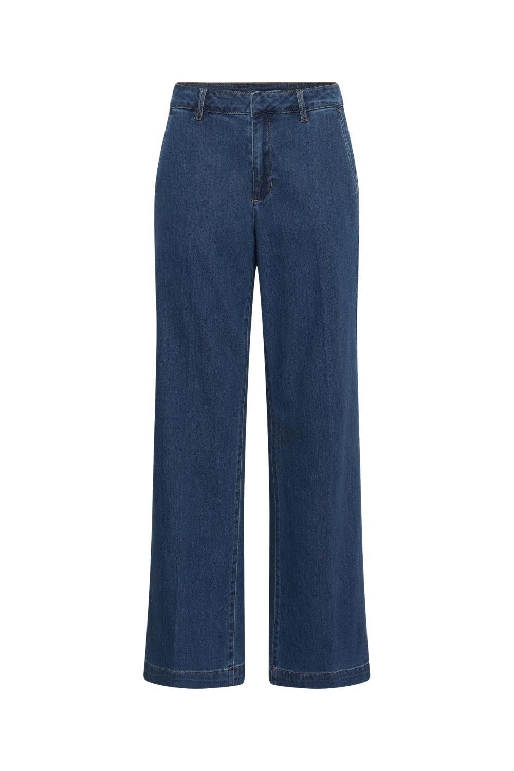 The Lara Jeans Wide Medium clear blue wash