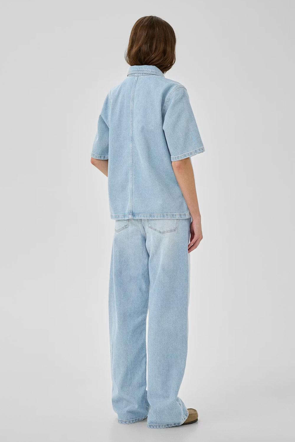 The Louis High Wide 32" Ligh Blue wash