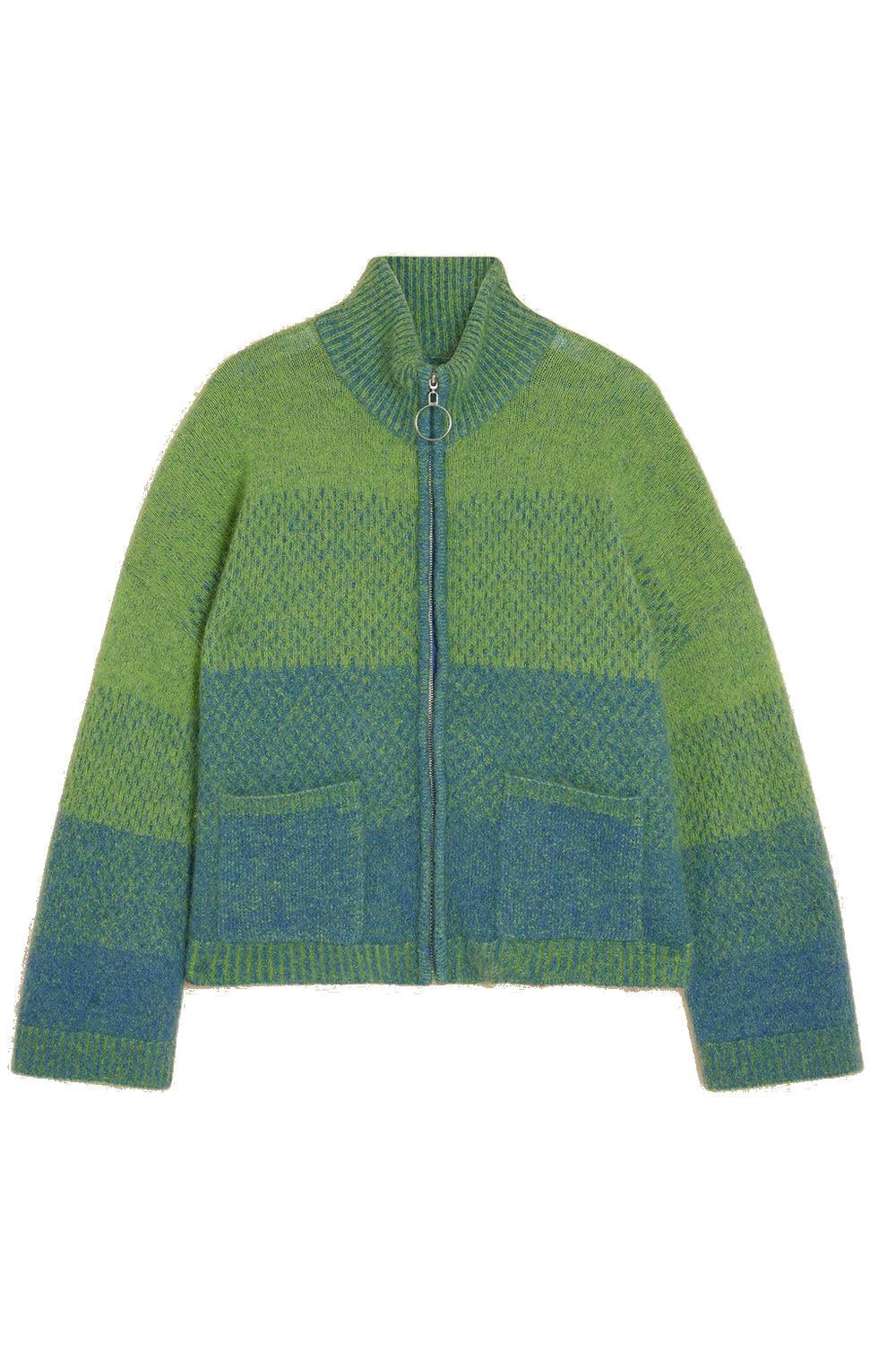 Tine Knit Cardigan Blue Mix