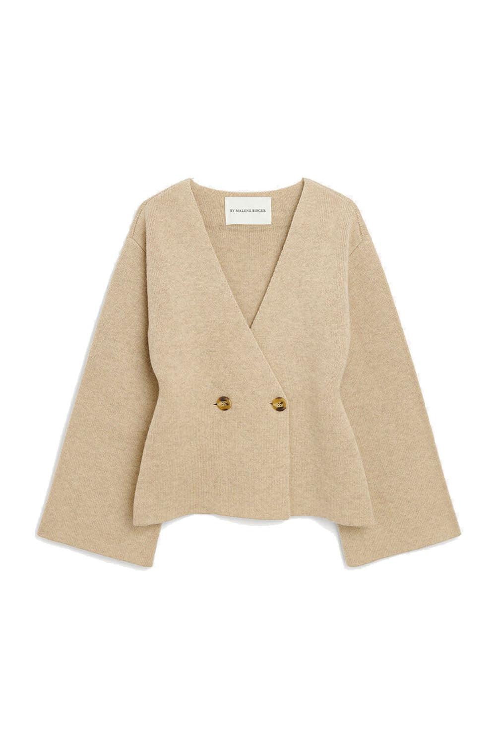 Tinley Wool Cardigan Twill Beige