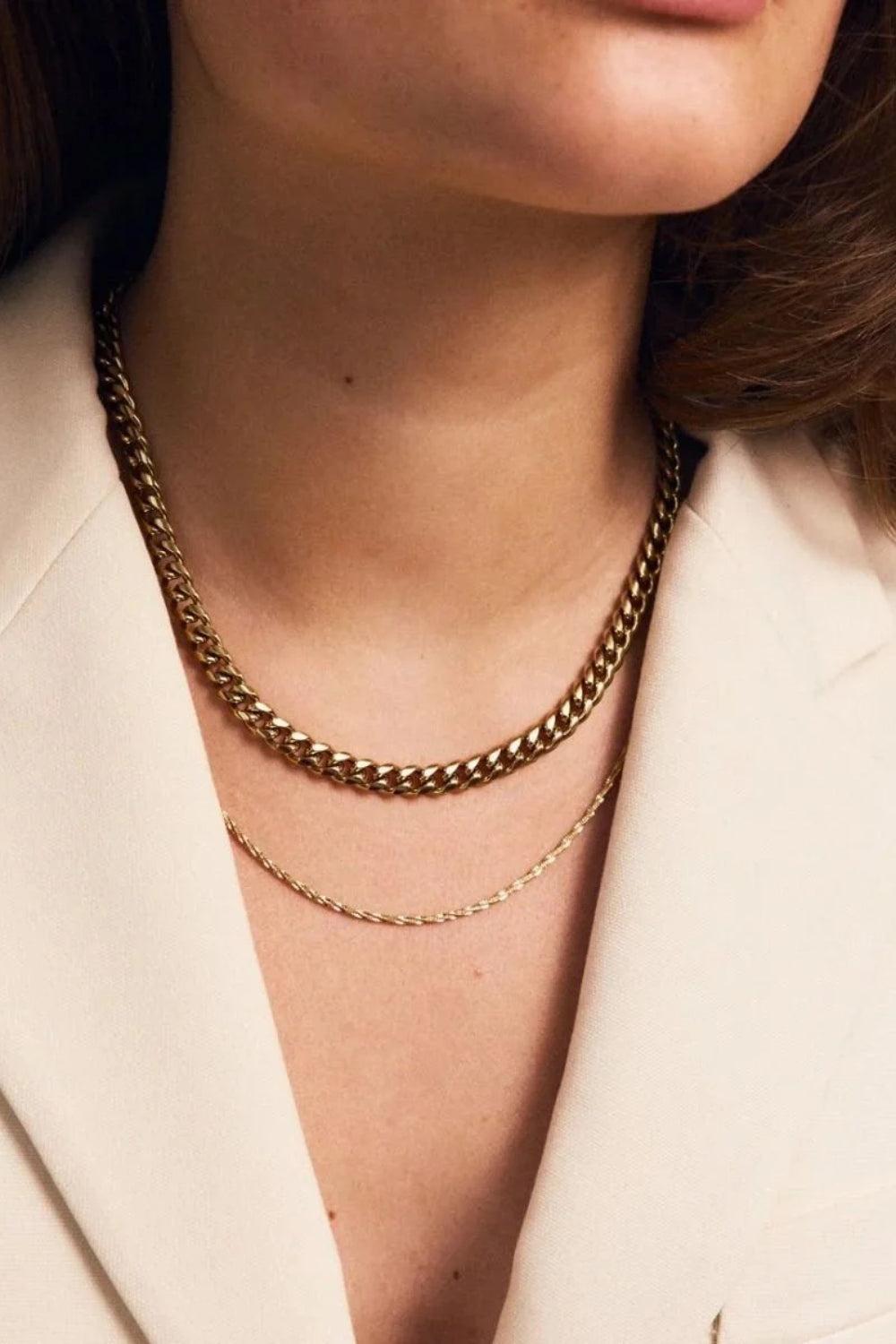 Tinsel Necklace 45cm Gold