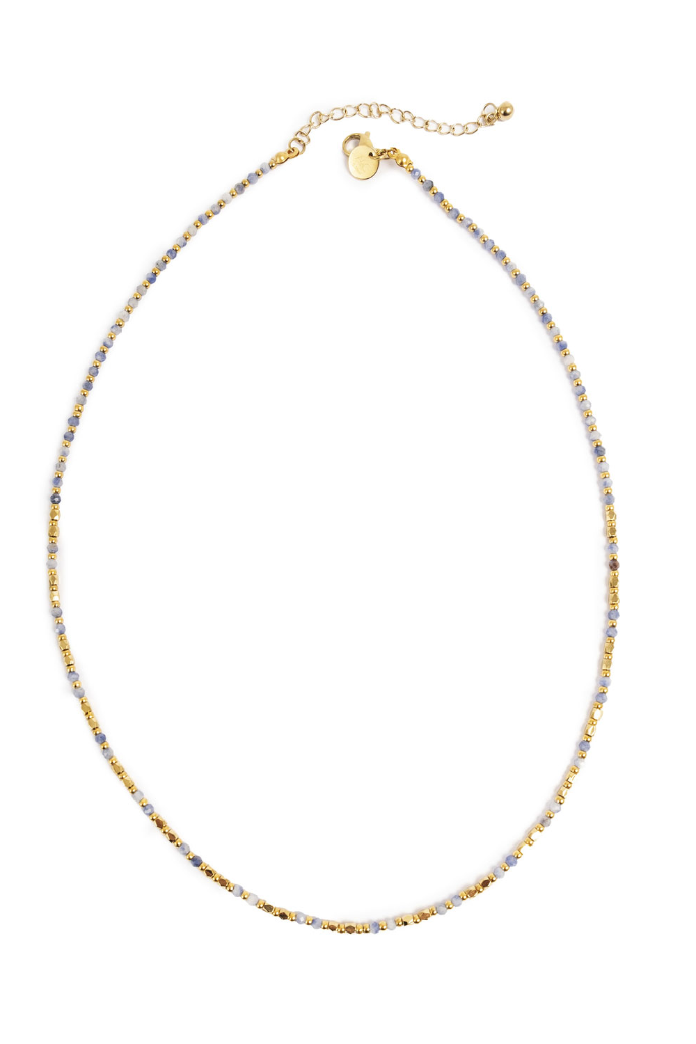 Tiny Beads Necklace Light Blue