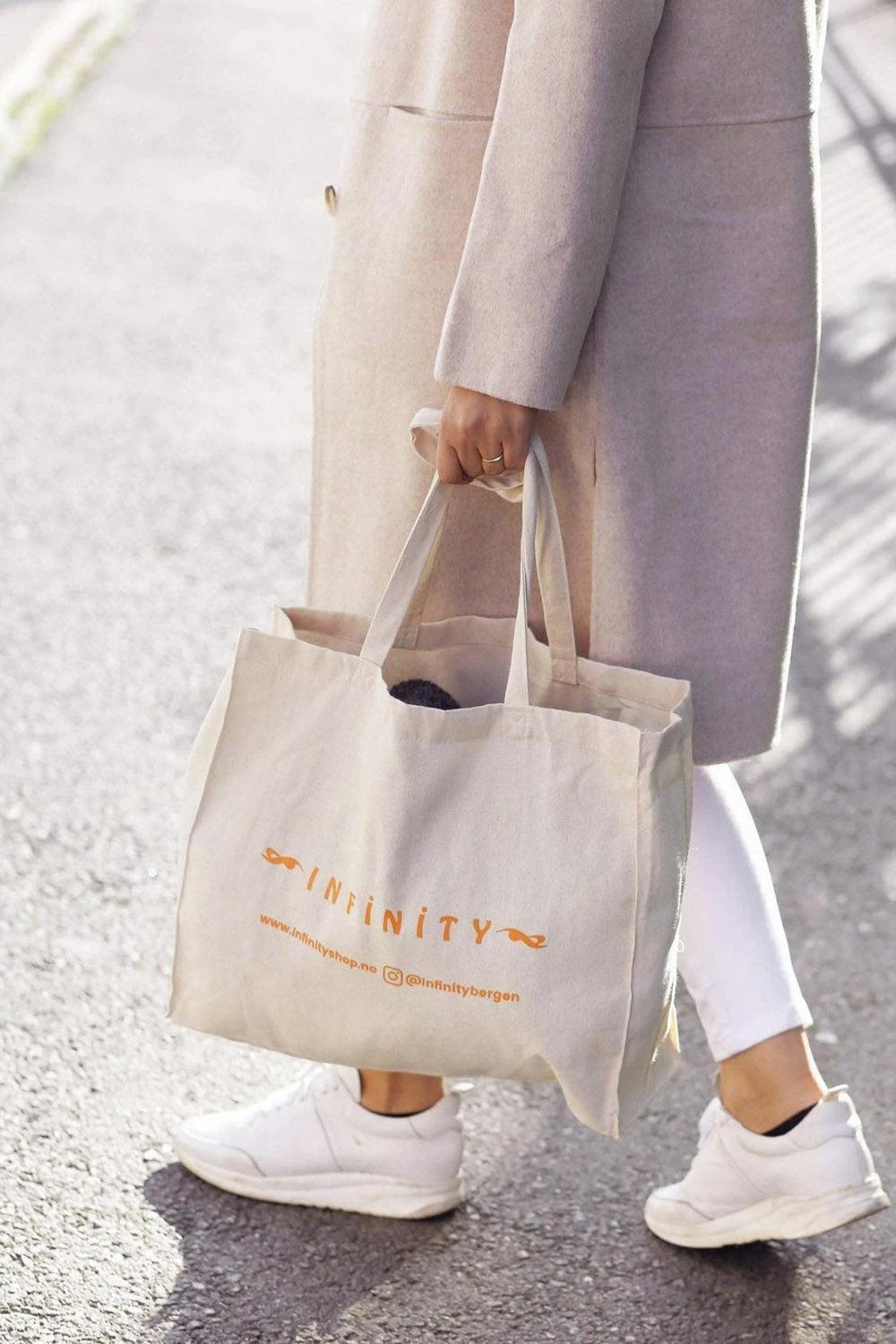 Tote nett Infinity beige