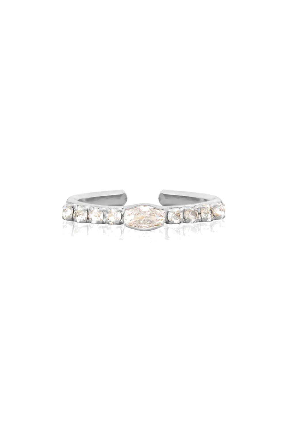 Tracy Ring Rhodium Crystal