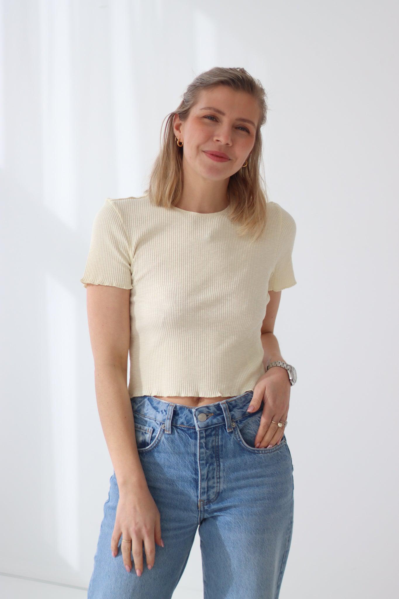 Tree Cropped Tee Lt. Yellow