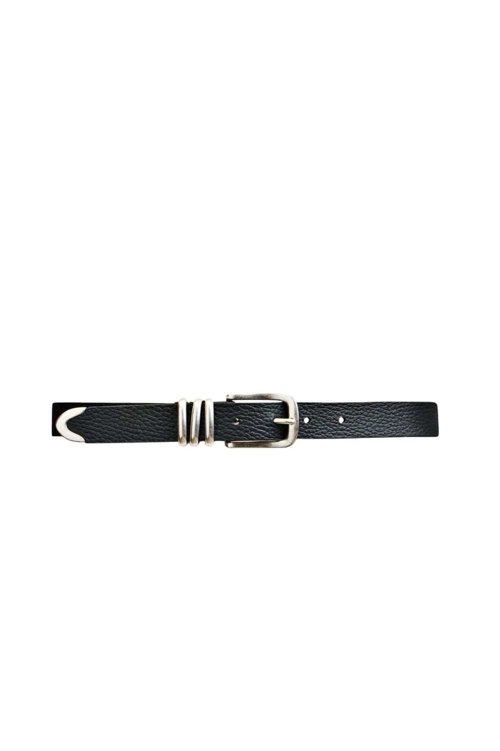 Tribel belt black silver