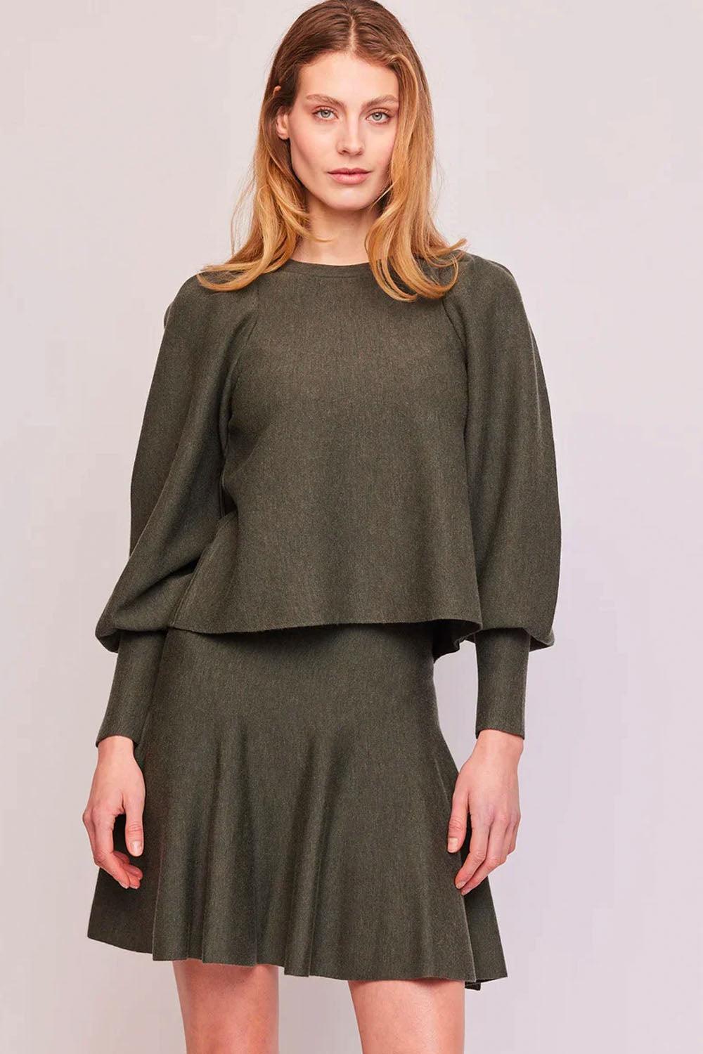 Triny Merino Skirt Army