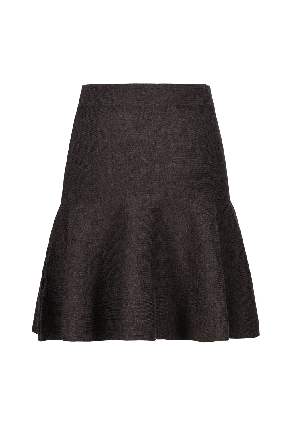 Triny Merino Skirt Dark Brown Melange