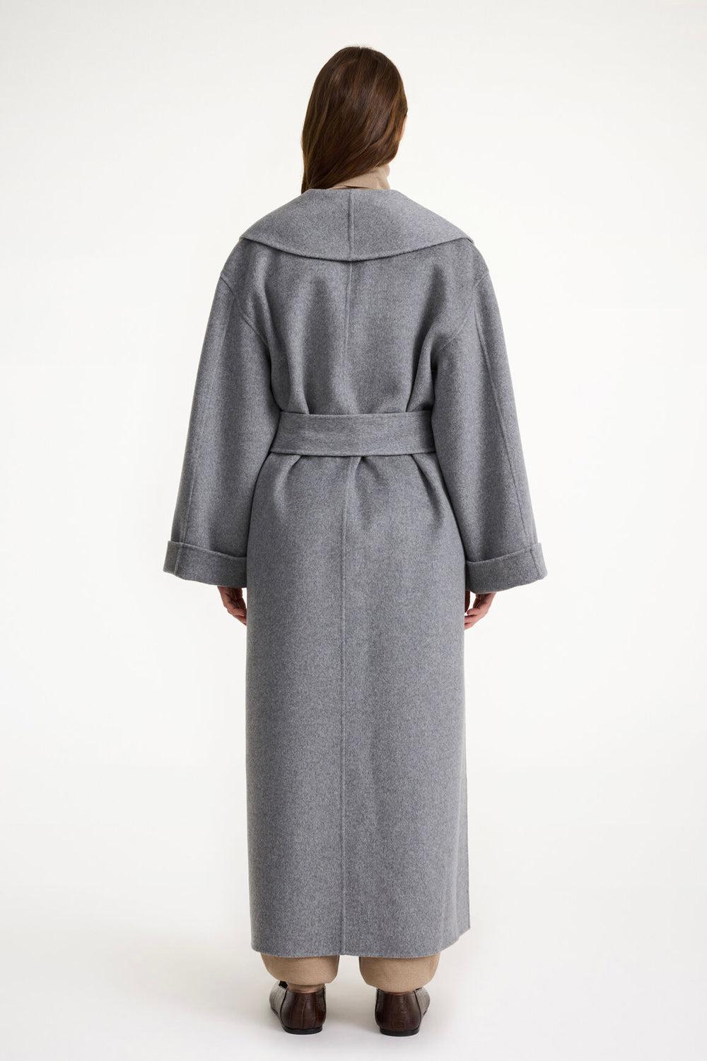 Trullem Wool Coat Grey Brown Melange