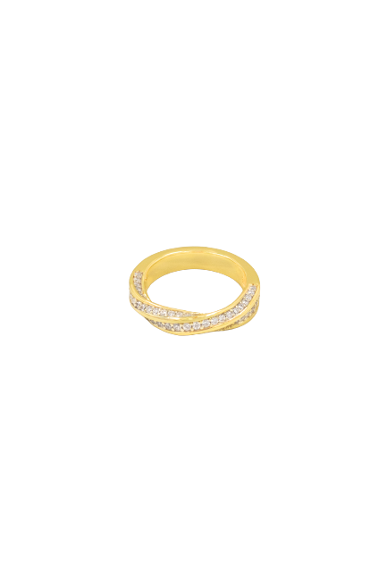 Twisted Diamond Ring Gold
