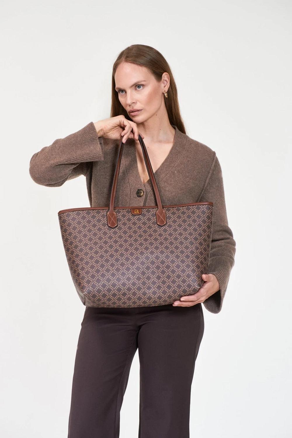 Ultimate Monogram Tote Brown